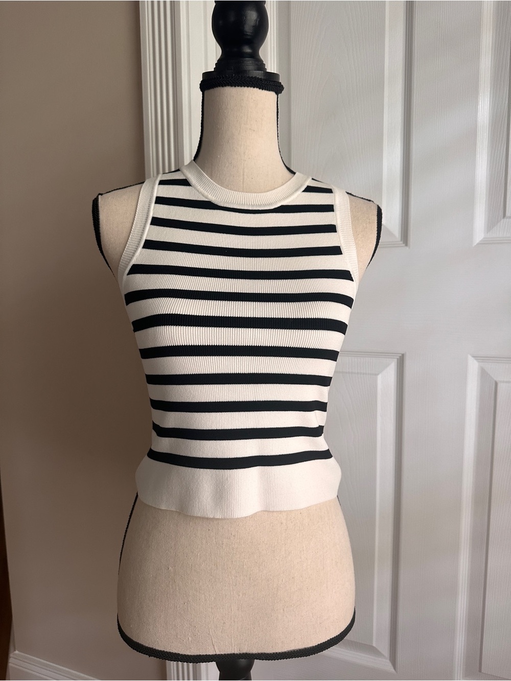 Gentle Fawn Black & White Striped Ribbed Tank